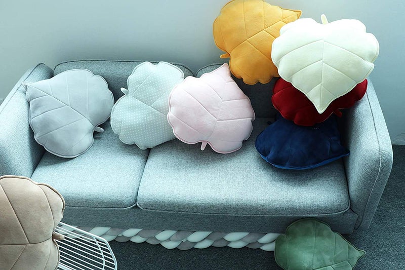 Cyprinus Carpio 3D Leaf Shape Household Pillow Cushion Sofa Lumbar Pillow Household Throw Pillow Decoration 20 * 20 Inch (Green) - Image 2